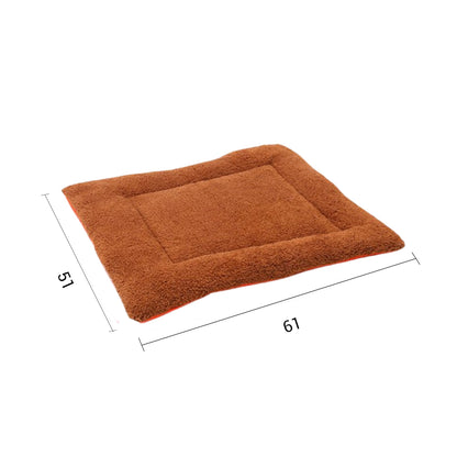 SOGA Orange Dual purpose Cushion Nest Cat Dog Bed Warm Plush Kennel Mat Pet Home Travel Essentials-Pet Carriers &amp; Travel Products-PEROZ Accessories