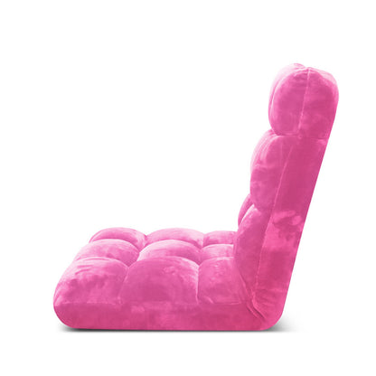 SOGA 4X Floor Recliner Folding Lounge Sofa Futon Couch Folding Chair Cushion Light Pink-Recliner Chair-PEROZ Accessories