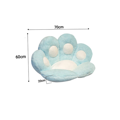 SOGA 2X 70cm Mint Blue Paw Shape Cushion Warm Lazy Sofa Decorative Pillow Backseat Plush Mat Home Decor-Chair &amp; Sofa Cushions-PEROZ Accessories
