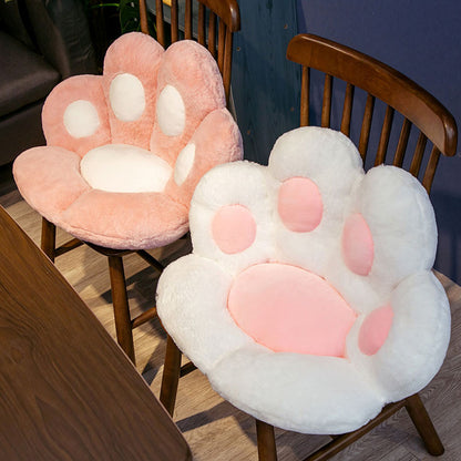 SOGA 2X 70cm White Paw Shape Cushion Warm Lazy Sofa Decorative Pillow Backseat Plush Mat Home Decor-Chair &amp; Sofa Cushions-PEROZ Accessories