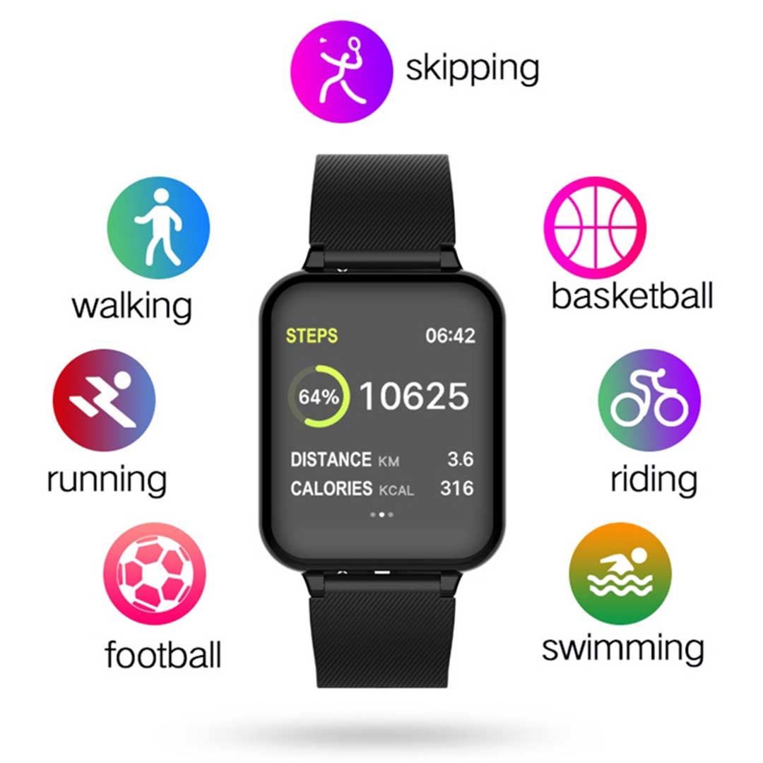 SOGA Waterproof Fitness Smart Wrist Watch Heart Rate Monitor Tracker White-Smart Watches-PEROZ Accessories