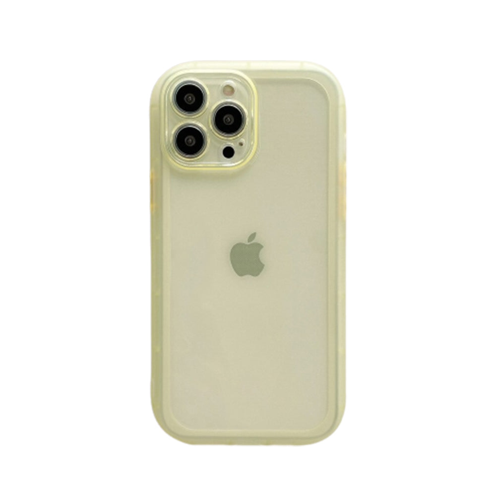 Anymob iPhone Case Yellow Transparent Matte Soft Silicone Mobile Cover For iPhone13 Pro Max 11 12 Pro Max X XS Max XR-Mobile Phone Cases-PEROZ Accessories