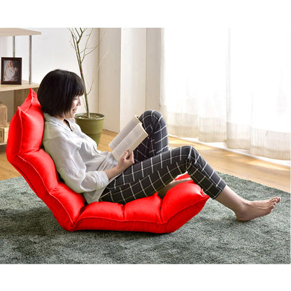 SOGA 4X Foldable Tatami Floor Sofa Bed Meditation Lounge Chair Recliner Lazy Couch Red-Recliner Chair-PEROZ Accessories