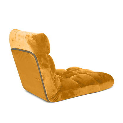 SOGA 4X Floor Recliner Folding Lounge Sofa Futon Couch Folding Chair Cushion Apricot-Recliner Chair-PEROZ Accessories