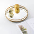 SOGA 32cm Gold Round Ornate Mirror Glass Metal Tray Vanity Makeup Perfume Jewelry Organiser with Handles-Jewellery Holders & Organisers-PEROZ Accessories
