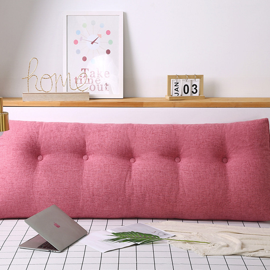 SOGA 180cm Pink Triangular Wedge Bed Pillow Headboard Backrest Bedside Tatami Cushion Home Decor-Headboard Pillow-PEROZ Accessories