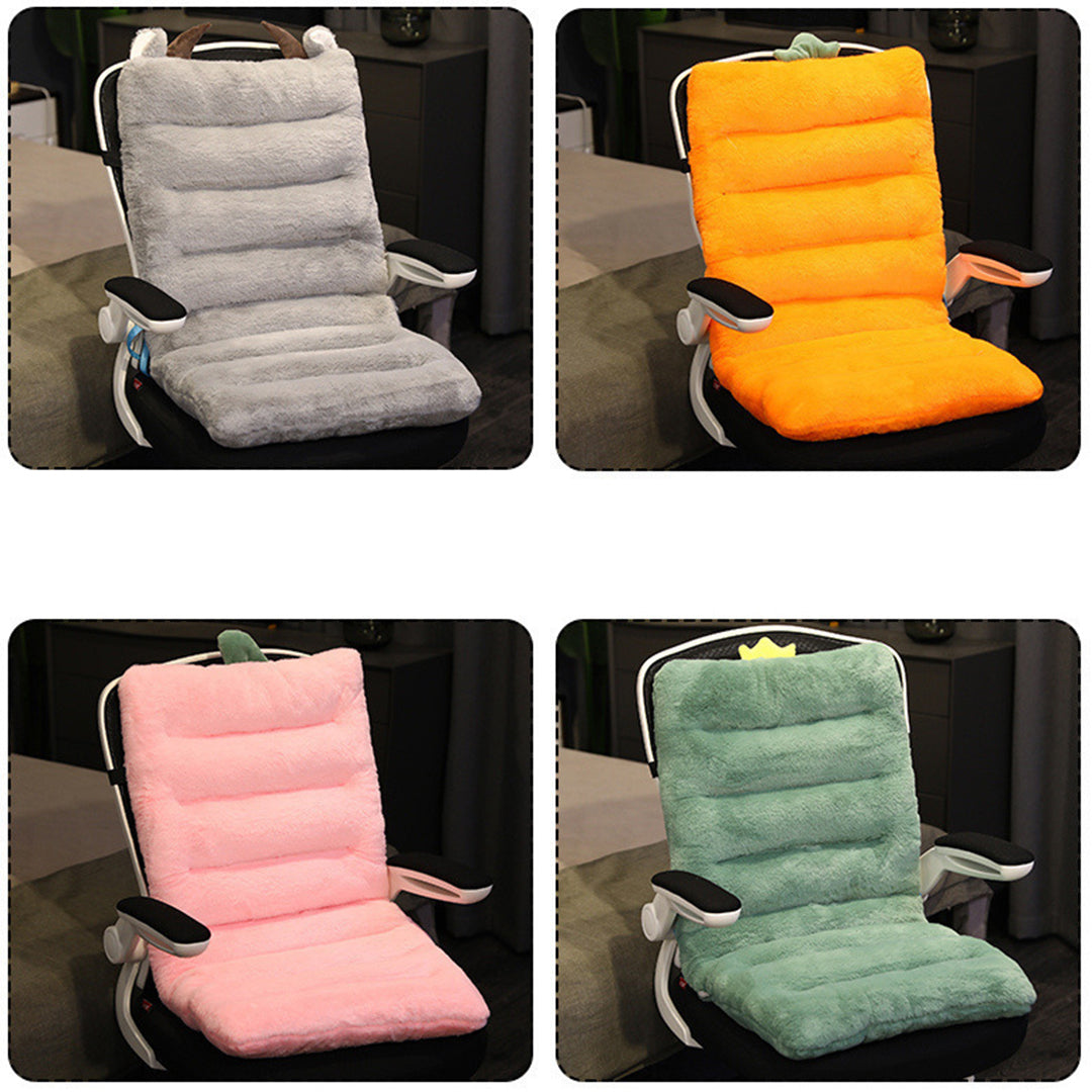 SOGA Orange One Piece Siamese Cushion Office Sedentary Butt Mat Back Waist Chair Support Home Decor-Chair &amp; Sofa Cushions-PEROZ Accessories