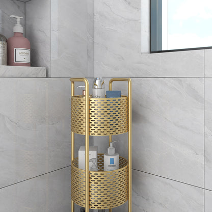 SOGA 2X 3 Tier Bathroom Shelf Multifunctional Storage Display Rack Organiser with wheels-Bathroom Storage-PEROZ Accessories