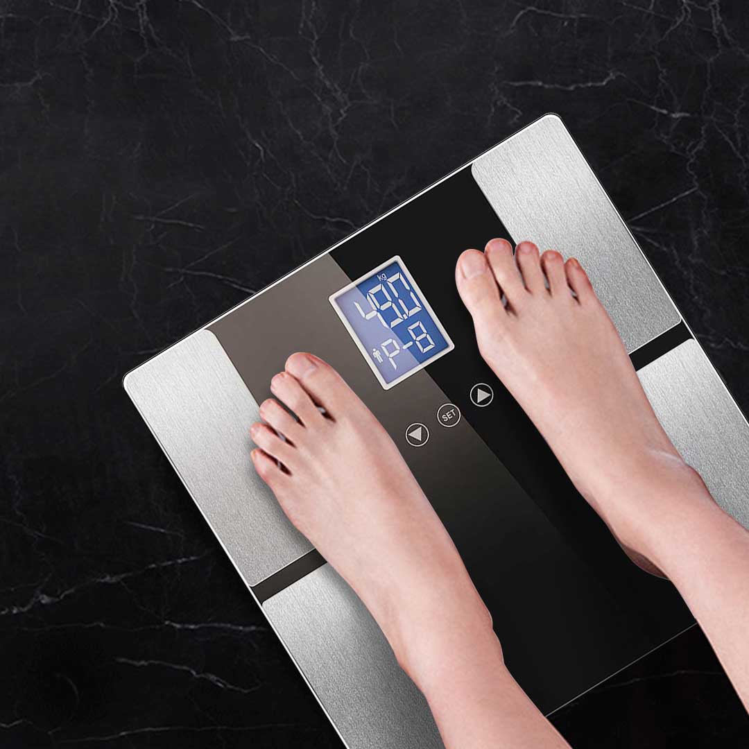 SOGA 2X Digital Electronic LCD Bathroom Body Fat Scale Weighing Scales Weight Monitor Black-Body Weight Scales-PEROZ Accessories