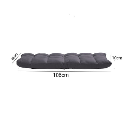 SOGA 2X Grey Lounge Floor Recliner Adjustable Gaming Sofa Bed Foldable Indoor Outdoor Backrest Seat Home Office Decor-Recliner Chair-PEROZ Accessories