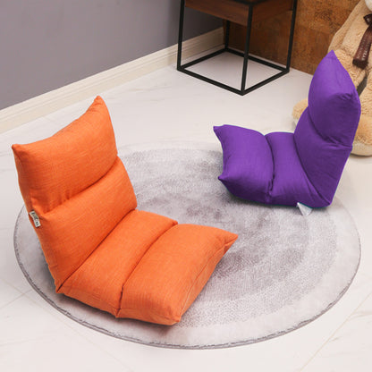 SOGA Lounge Floor Recliner Adjustable Lazy Sofa Bed Folding Game Chair Purple-Recliner Chair-PEROZ Accessories
