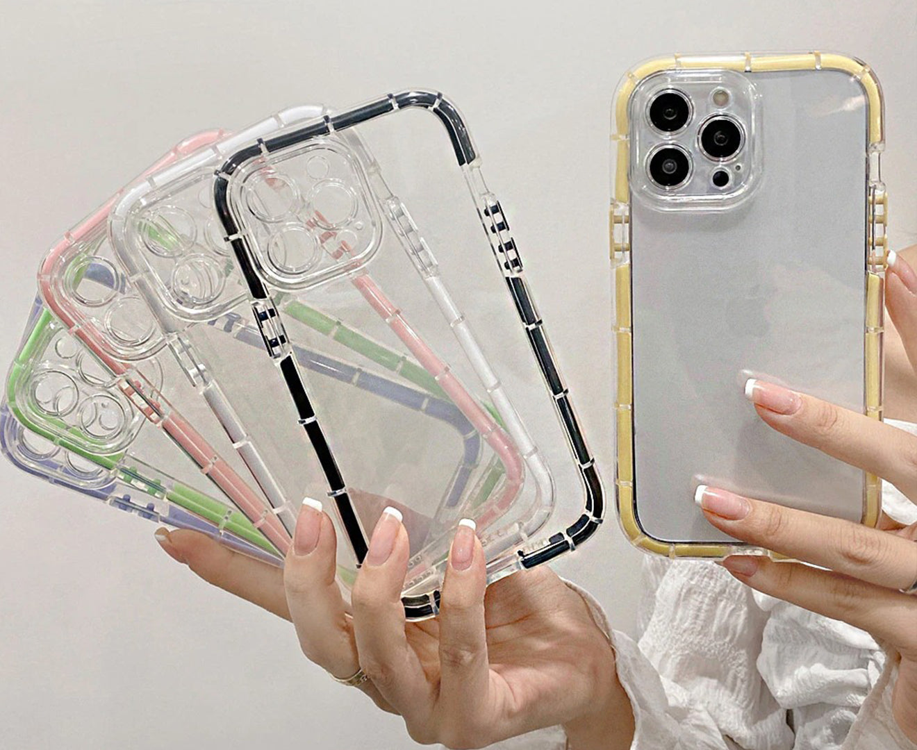 Anymob iPhone Case Violet Transparent Luminous Color Shockproof Soft Silicone Mobile Cover For iPhone13 Pro Max 11 12 Pro Max X XS Max XR-Mobile Phone Cases-PEROZ Accessories