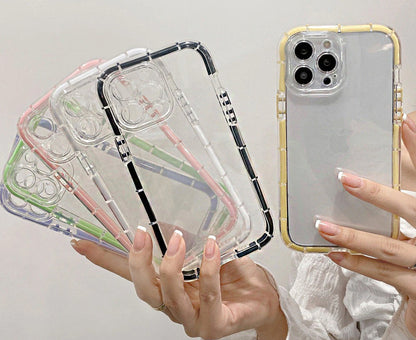 Anymob iPhone Case Violet Transparent Luminous Color Shockproof Soft Silicone Mobile Cover For iPhone13 Pro Max 11 12 Pro Max X XS Max XR-Mobile Phone Cases-PEROZ Accessories