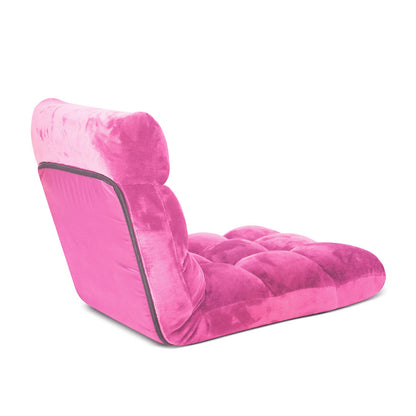 SOGA 4X Floor Recliner Folding Lounge Sofa Futon Couch Folding Chair Cushion Light Pink-Recliner Chair-PEROZ Accessories