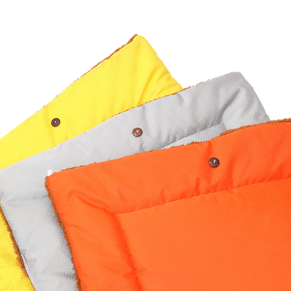 SOGA Orange Dual purpose Cushion Nest Cat Dog Bed Warm Plush Kennel Mat Pet Home Travel Essentials-Pet Carriers &amp; Travel Products-PEROZ Accessories