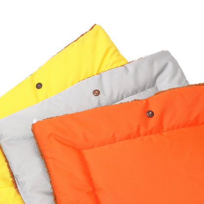 SOGA Orange Dual purpose Cushion Nest Cat Dog Bed Warm Plush Kennel Mat Pet Home Travel Essentials-Pet Carriers &amp; Travel Products-PEROZ Accessories