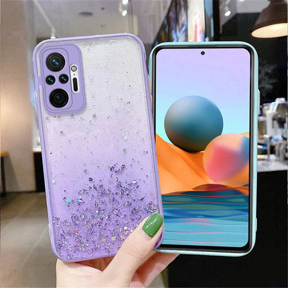 Anymob Xiaomi Phone Case Blue Gradient Sequins Glitter Silicone Mobile Cover-Mobile Phone Cases-PEROZ Accessories
