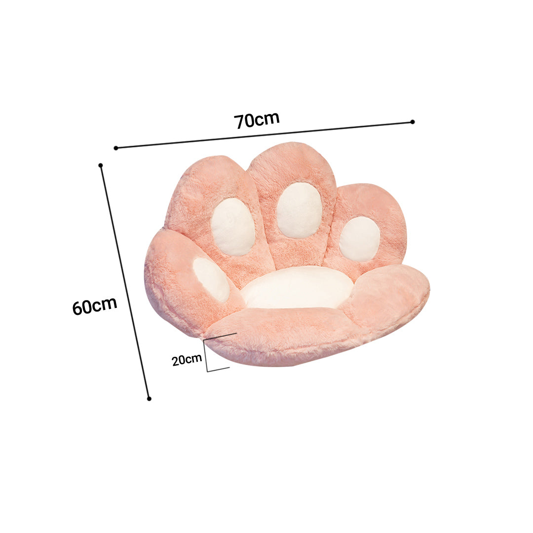SOGA 2X 70cm Pink Paw Shape Cushion Warm Lazy Sofa Decorative Pillow Backseat Plush Mat Home Decor-Chair &amp; Sofa Cushions-PEROZ Accessories