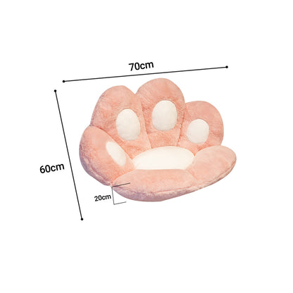 SOGA 2X 70cm Pink Paw Shape Cushion Warm Lazy Sofa Decorative Pillow Backseat Plush Mat Home Decor-Chair &amp; Sofa Cushions-PEROZ Accessories