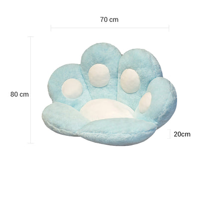 SOGA Blue Paw Shape Cushion Warm Lazy Sofa Decorative Pillow Backseat Plush Mat Home Decor-Chair &amp; Sofa Cushions-PEROZ Accessories