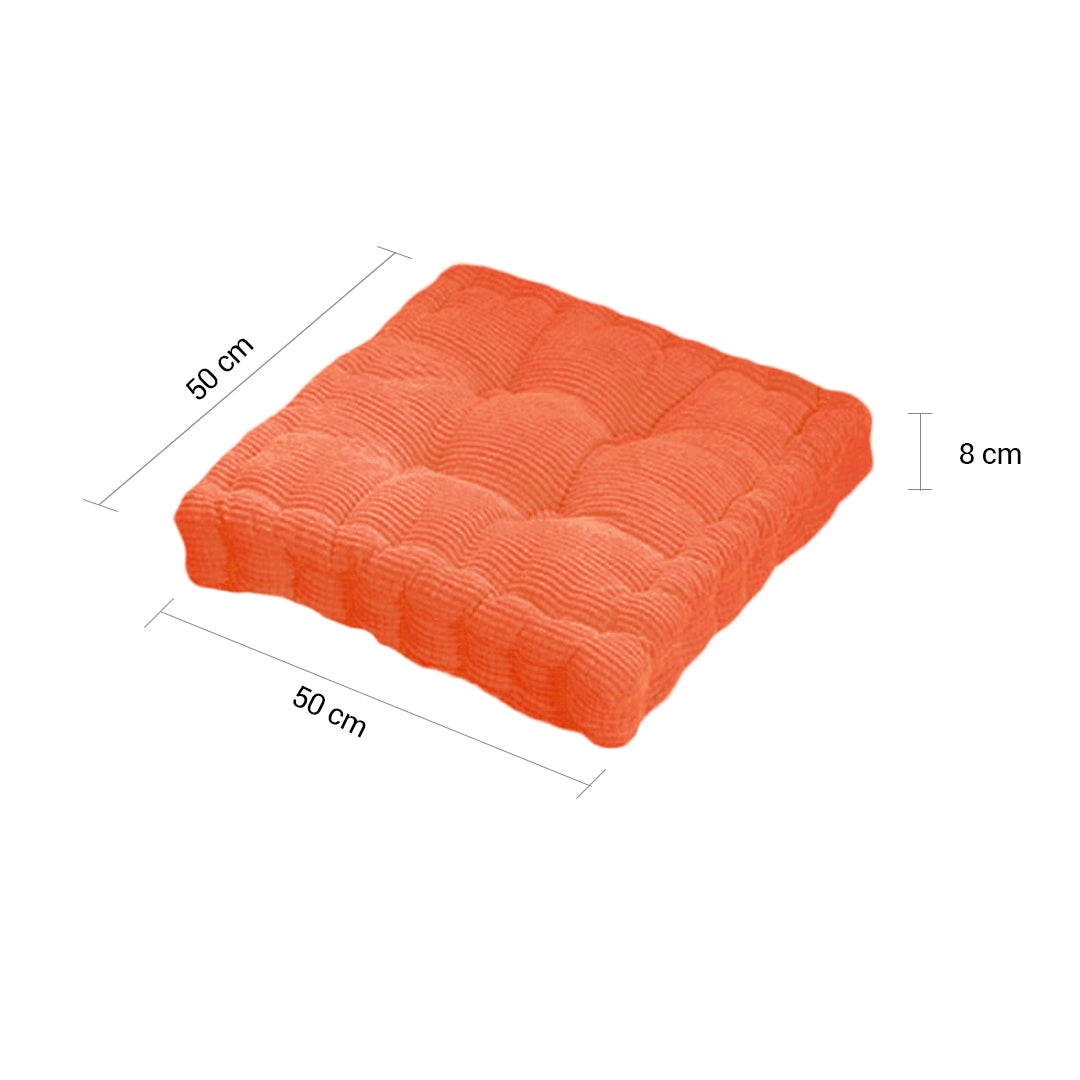SOGA 4X Orange Square Cushion Soft Leaning Plush Backrest Throw Seat Pillow Home Office Decor-Chair &amp; Sofa Cushions-PEROZ Accessories