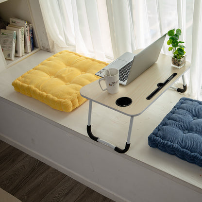 SOGA 4X Yellow Square Cushion Soft Leaning Plush Backrest Throw Seat Pillow Home Office Decor-Chair &amp; Sofa Cushions-PEROZ Accessories