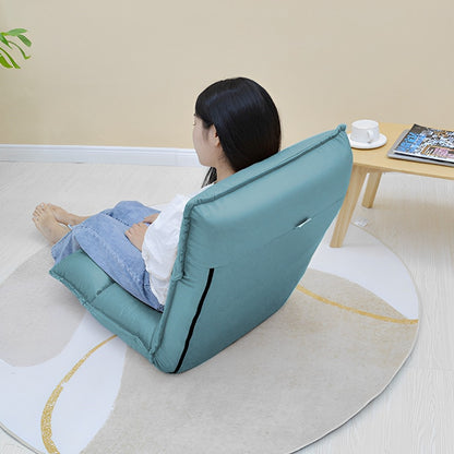 SOGA Blue Lounge Recliner Lazy Sofa Bed Tatami Cushion Collapsible Backrest Seat Home Office Decor-Headboard Pillow-PEROZ Accessories