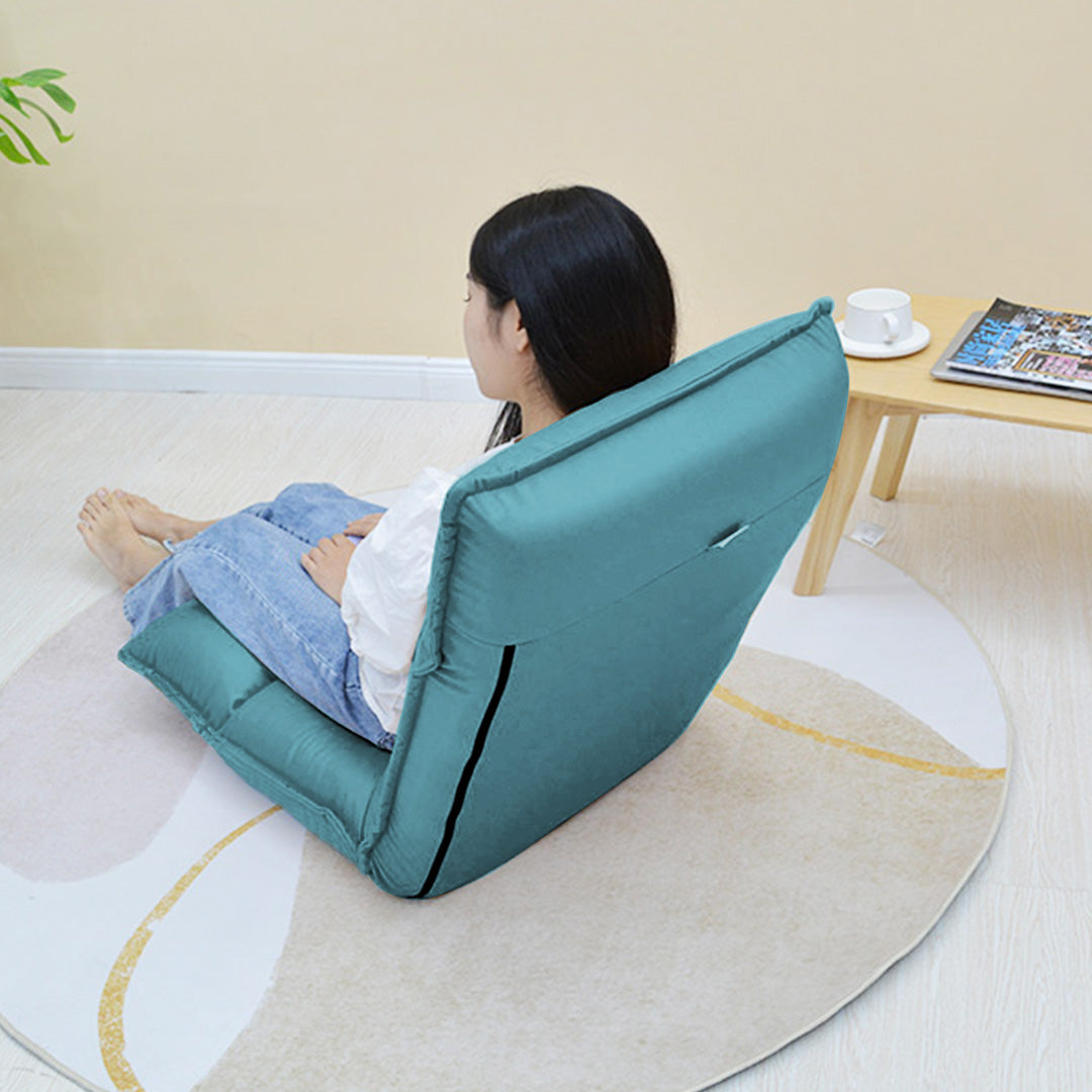 SOGA Green Lounge Recliner Lazy Sofa Bed Tatami Cushion Collapsible Backrest Seat Home Office Decor-Recliner Chair-PEROZ Accessories