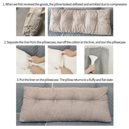 SOGA 100cm Pink Triangular Wedge Bed Pillow Headboard Backrest Bedside Tatami Cushion Home Decor-Headboard Pillow-PEROZ Accessories