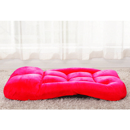 SOGA 2X Foldable Lounge Cushion Adjustable Floor Lazy Recliner Chair with Armrest Red-Recliner Chair-PEROZ Accessories