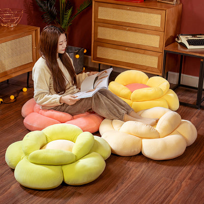SOGA Green Double Flower Shape Cushion Soft Bedside Floor Plush Pillow Home Decor-Chair &amp; Sofa Cushions-PEROZ Accessories