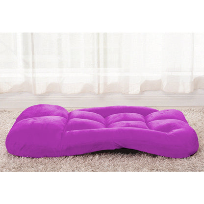 SOGA 2X Foldable Lounge Cushion Adjustable Floor Lazy Recliner Chair with Armrest Purple - Kid-Recliner Chair-PEROZ Accessories