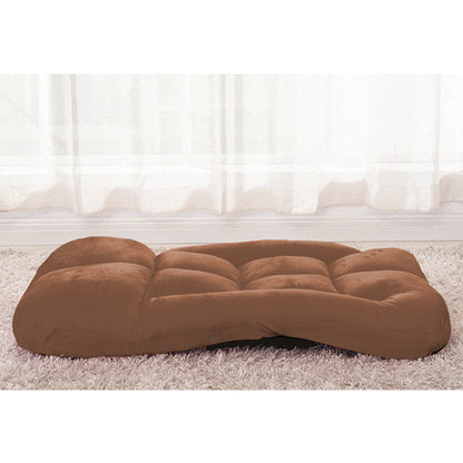 SOGA Foldable Lounge Cushion Adjustable Floor Lazy Recliner Chair with Armrest Coffee - Kid-PEROZ Accessories