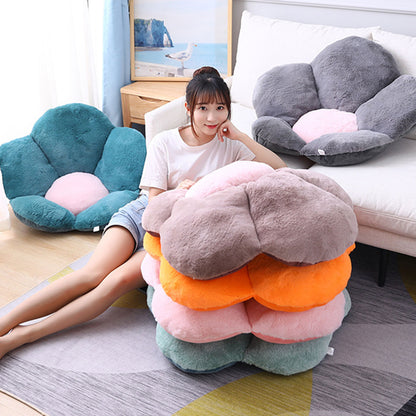 SOGA 2X Green Whimsical Big Flower Shape Cushion Soft Leaning Bedside Pad Floor Plush Pillow Home Decor-Chair &amp; Sofa Cushions-PEROZ Accessories