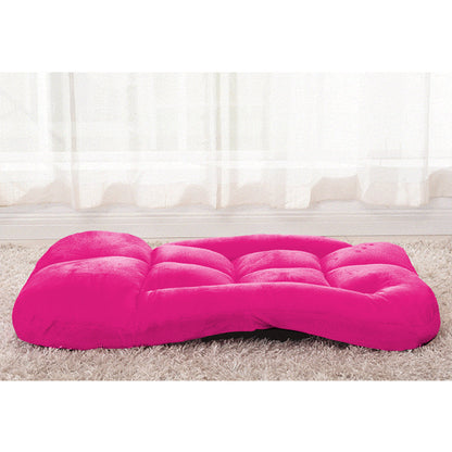 SOGA 2X Foldable Lounge Cushion Adjustable Floor Lazy Recliner Chair with Armrest Pink - Kid-Recliner Chair-PEROZ Accessories