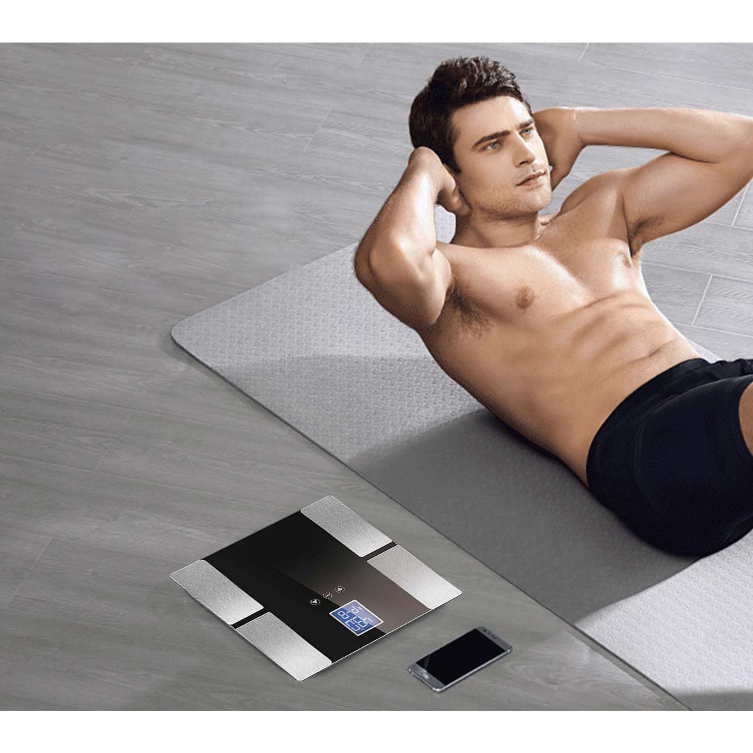 SOGA Digital Electronic LCD Bathroom Body Fat Scale Weighing Scales Weight Monitor Black-Body Weight Scales-PEROZ Accessories