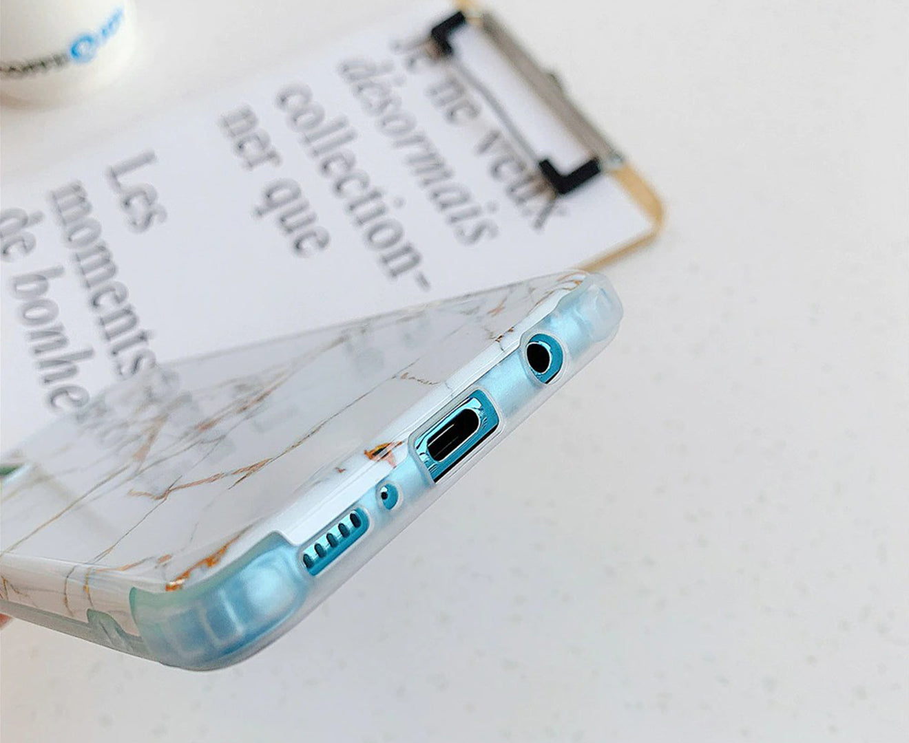 Anymob Samsung Phone Case Sky Blue Marble Mobile Cover For S21 Plus Ultra S10 Plus S20 Plus Ultra S20 FE Lite Note 10 A50 30S 50S A51 A71 S22-Mobile Phone Cases-PEROZ Accessories