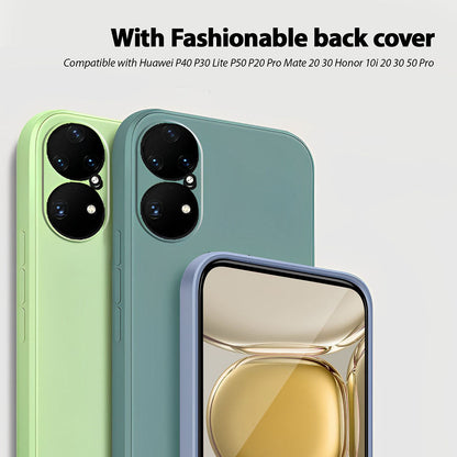 Anymob Huawei Phone Case Beige Full Lens Protection Silicone Soft Cover-Mobile Phone Cases-PEROZ Accessories