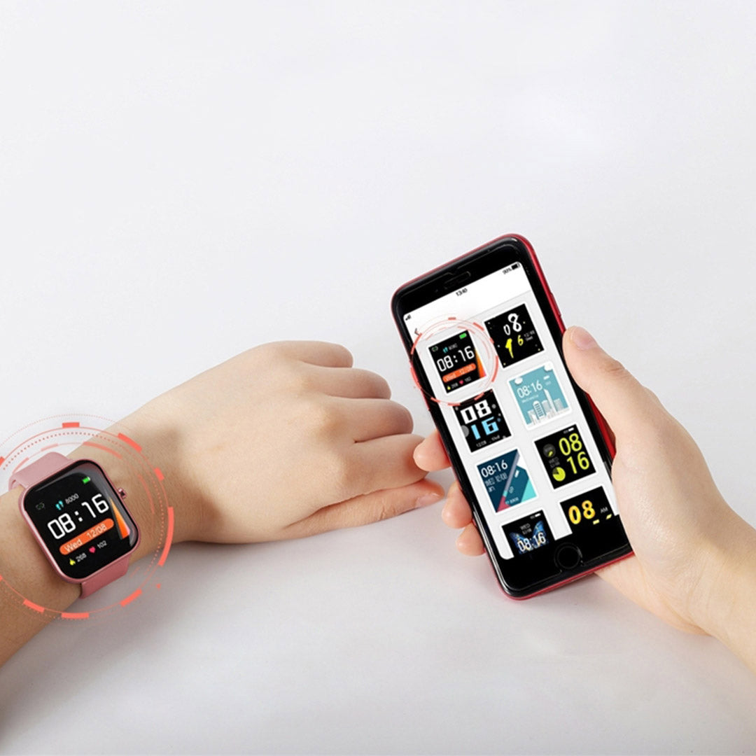 SOGA 2X Waterproof Fitness Smart Wrist Watch Heart Rate Monitor Tracker P8 Pink-Smart Watches-PEROZ Accessories