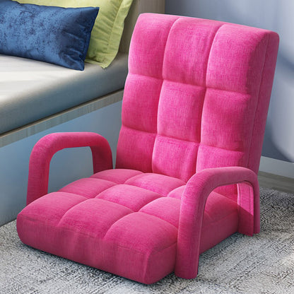 SOGA Foldable Lounge Cushion Adjustable Floor Lazy Recliner Chair with Armrest Pink-PEROZ Accessories