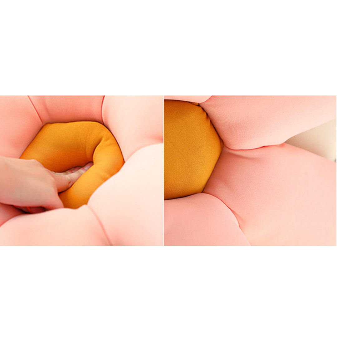 SOGA Pink Daisy Flower Shape Cushion Soft Leaning Bedside Pad Floor Plush Pillow Home Decor-Chair &amp; Sofa Cushions-PEROZ Accessories