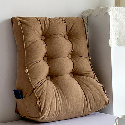 SOGA 4X 60cm Khaki Triangular Wedge Lumbar Pillow Headboard Backrest Sofa Bed Cushion Home Decor-Headboard Pillow-PEROZ Accessories