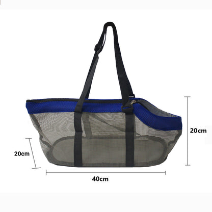 SOGA Grey Pet Carrier Bag Breathable Net Mesh Tote Pouch Dog Cat Travel Essentials-Pet Carriers &amp; Travel Products-PEROZ Accessories