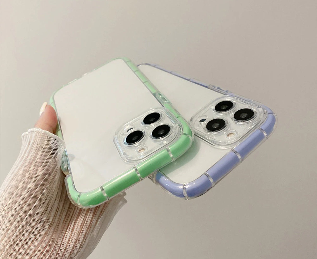 Anymob iPhone Case Violet Transparent Luminous Color Shockproof Soft Silicone Mobile Cover For iPhone13 Pro Max 11 12 Pro Max X XS Max XR-Mobile Phone Cases-PEROZ Accessories
