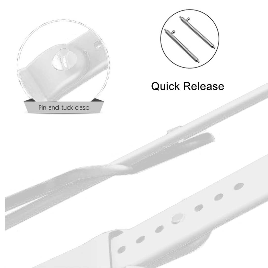 SOGA Smart Sport Watch Model B57C Compatible Wristband Replacement Bracelet Strap White-Watch Accessories-PEROZ Accessories