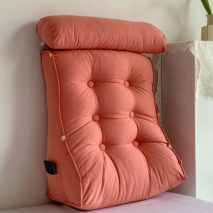 SOGA 2X 60cm Peach Triangular Wedge Lumbar Pillow Headboard Backrest Sofa Bed Cushion Home Decor-Headboard Pillow-PEROZ Accessories