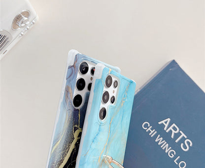 Anymob Samsung Phone Case Aquamarine Crack Granite Marble For S22 Ultra S21 Plus S20 FE S10 A51 A71 A50 A30S Note 10 20-Mobile Phone Cases-PEROZ Accessories