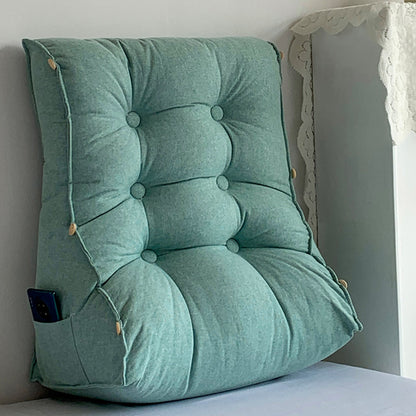 SOGA 2X 60cm Green Triangular Wedge Lumbar Pillow Headboard Backrest Sofa Bed Cushion Home Decor-Headboard Pillow-PEROZ Accessories