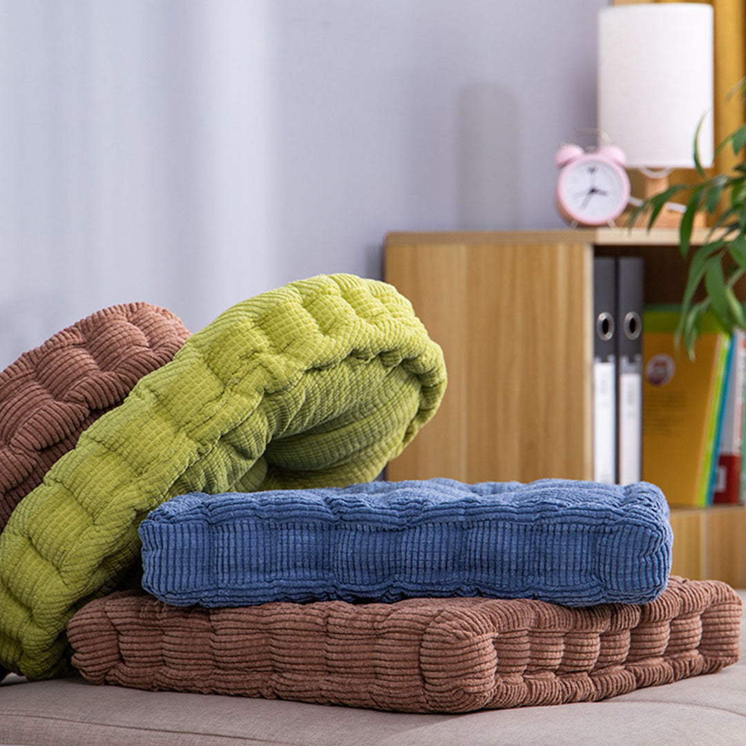 SOGA 2X Green Round Cushion Soft Leaning Plush Backrest Throw Seat Pillow Home Office Decor-Chair &amp; Sofa Cushions-PEROZ Accessories