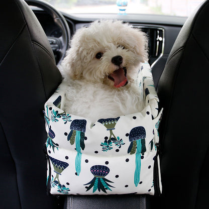 SOGA 2X Car Central Control Nest Pet Safety Travel Bed Dog Kennel Portable Washable Pet Bag White-Pet Carriers &amp; Travel Products-PEROZ Accessories